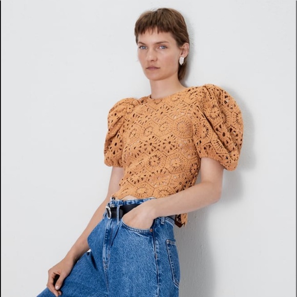 NWT Zara crochet knit top - Picture 4 of 6